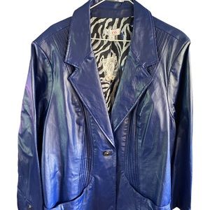 NWOT Denim & Co. Leather dress jacket